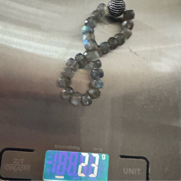 Vintage Labradorite & Sapphire Gemstone Estate Jewelry Bracelet - Picture 7 of 10